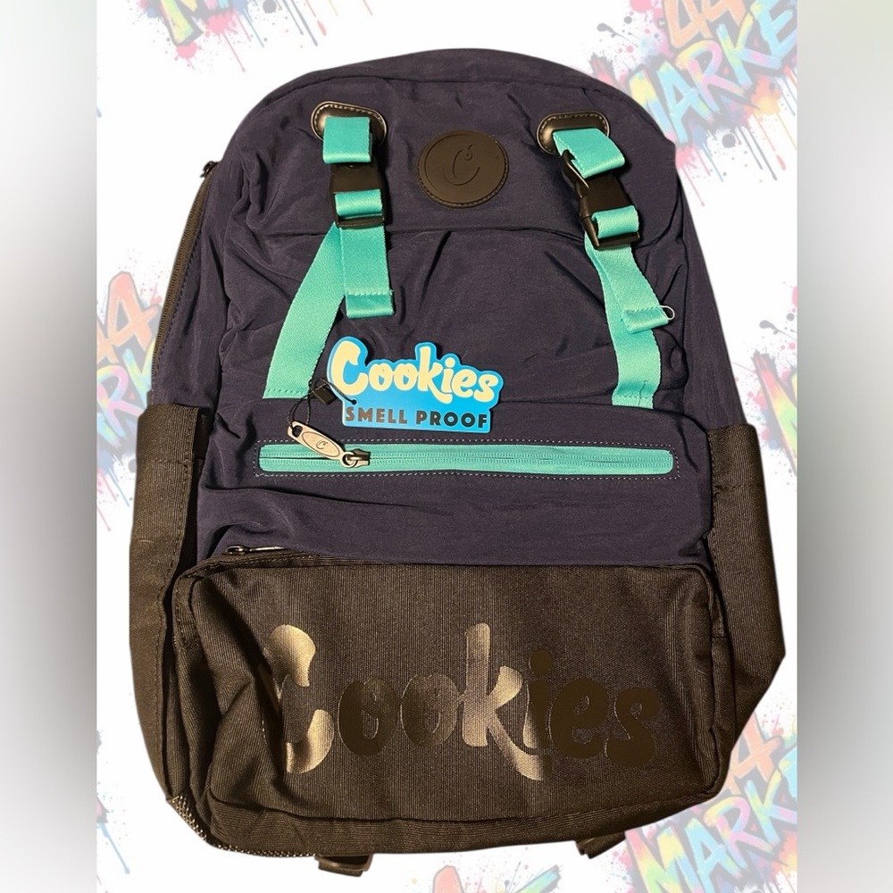 Cookies Smell Proof Backpack with Aqua Accents